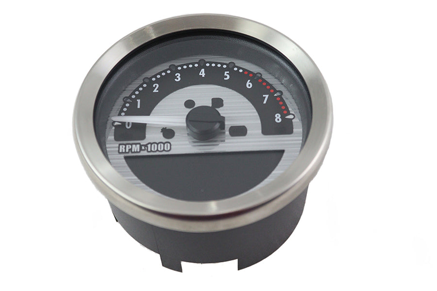 39-0013 - 3-5/8 inch Electronic Speedometer and Tachometer Silver by V-Twin