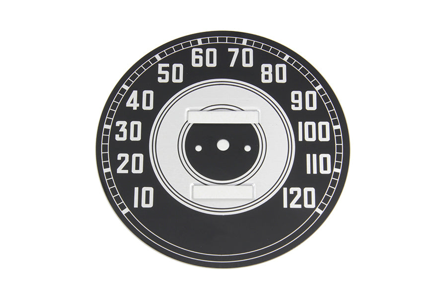 39-0056 - Black Tin Speedometer Face by V-Twin