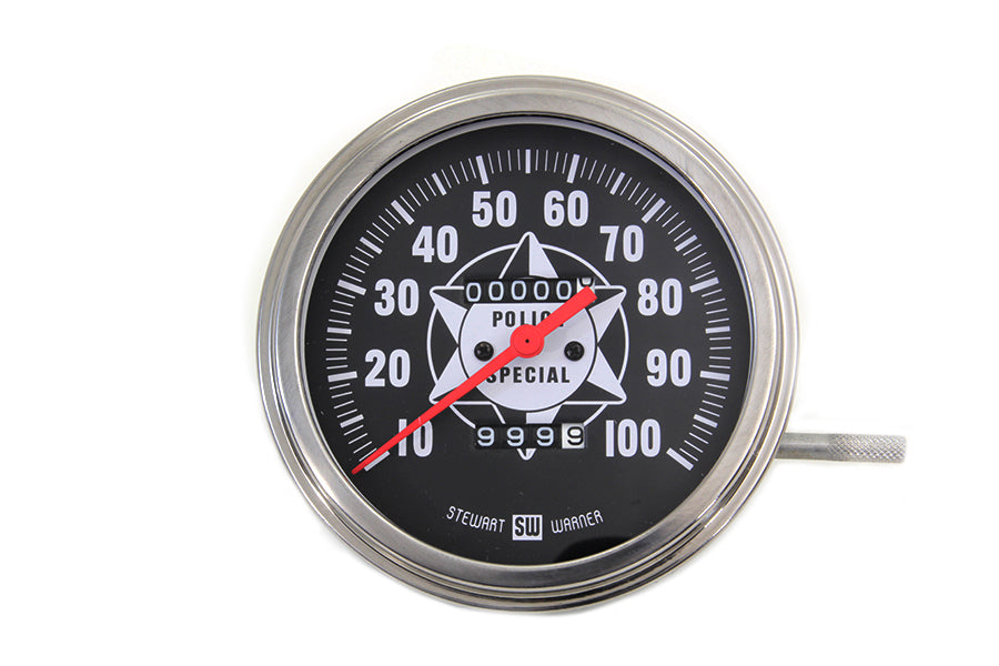 39-0071 - Speedometer with 2:1 Ratio and Red Needle by V-Twin