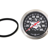 39-0071 - Speedometer with 2:1 Ratio and Red Needle by V-Twin