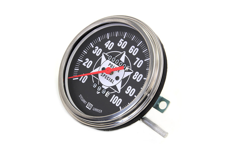 39-0071 - Speedometer with 2:1 Ratio and Red Needle by V-Twin