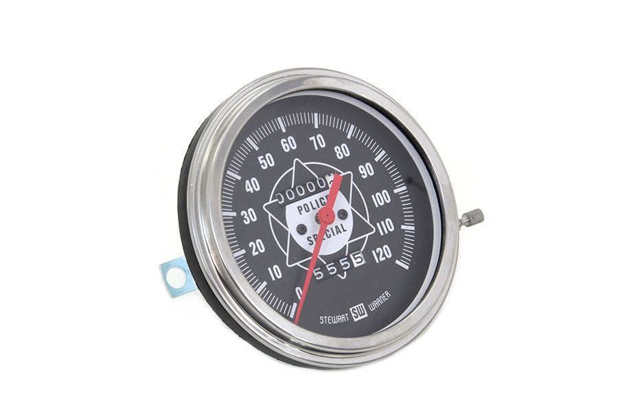 39-0072 - Speedometer with 1:1 Ratio and Red Needle by V-Twin