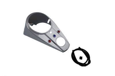 39-0110 - Chrome Three Light Dash Panel by V-Twin