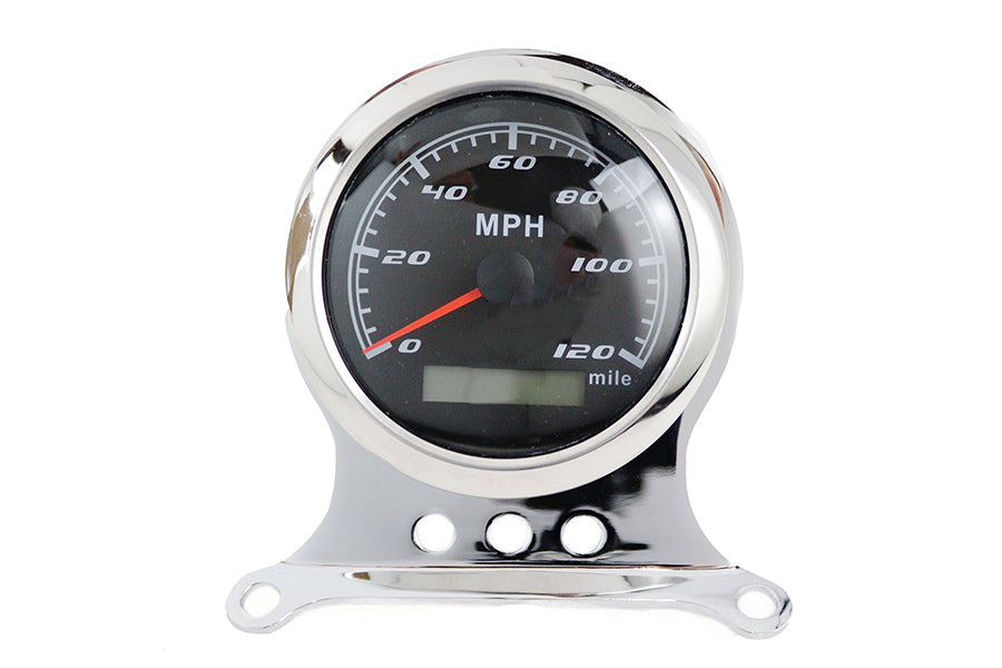 39-0142 - Single Gauge Mount Bracket Chrome by V-Twin