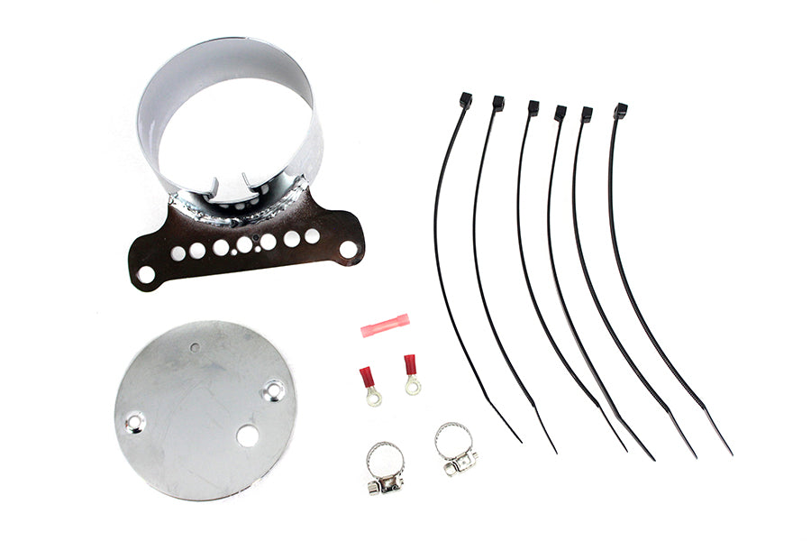 39-0212 - Single Gauge Mount Bracket Chrome by V-Twin