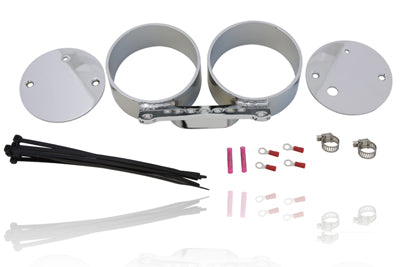39-0213 - Dual Gauge Mount Bracket Chrome by V-Twin