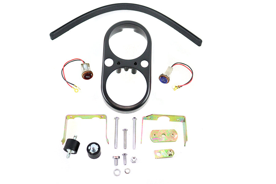 39-0243 - FXS Dash Housing Kit Black by V-Twin