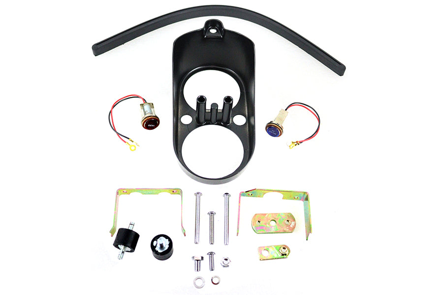 39-0243 - FXS Dash Housing Kit Black by V-Twin