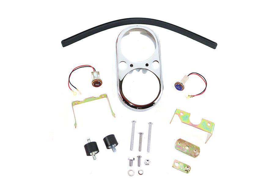 39-0244 - FXS Dash Housing Kit Chrome by V-Twin