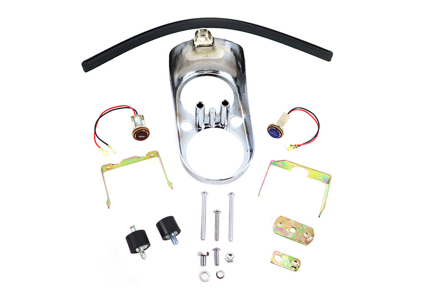 39-0244 - FXS Dash Housing Kit Chrome by V-Twin