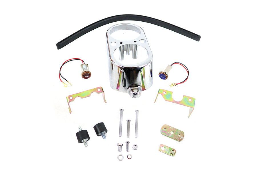 39-0244 - FXS Dash Housing Kit Chrome by V-Twin