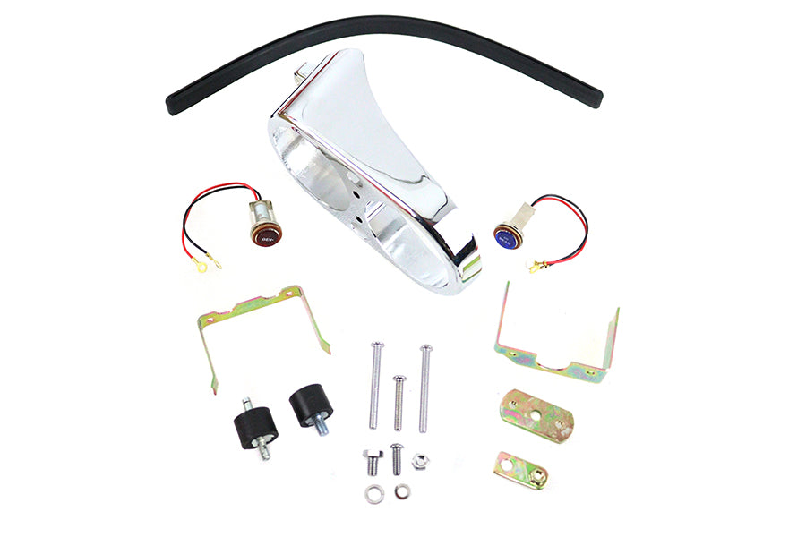 39-0244 - FXS Dash Housing Kit Chrome by V-Twin
