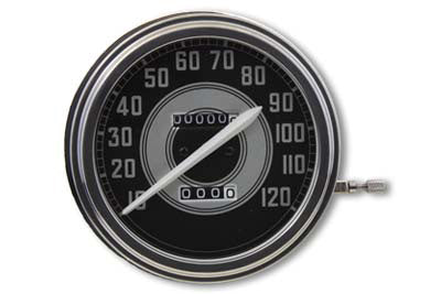 39-0299 - Speedometer with 2:1 Ratio and White Needle by V-Twin