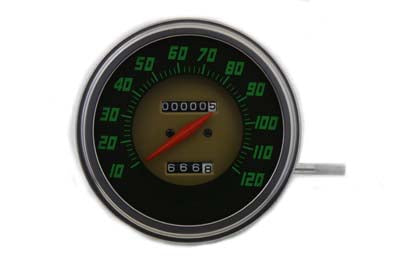 39-0304 - 1:1 Speedometer with Red Needle by V-Twin