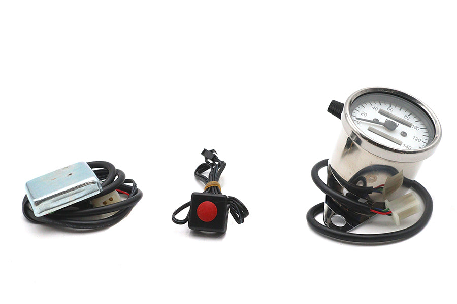 39-0433 - Mini Multi Colored 60mm Speedometer with 2240:60 Ratio by V-Twin