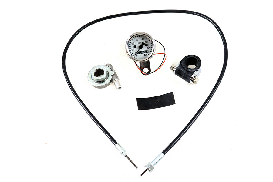 39-0437 - Mini 48mm Speedometer with 2:1 Ratio by V-Twin