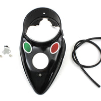 39-0446 - Black Replica Cateye Dash Panel by V-Twin