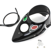 39-0446 - Black Replica Cateye Dash Panel by V-Twin