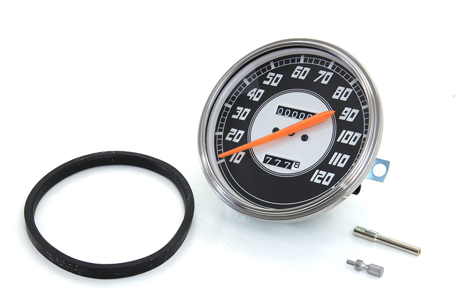 39-0482 - Replica 2:1 Speedometer with Orange Needle by V-Twin