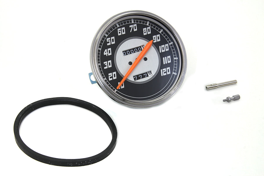 39-0482 - Replica 2:1 Speedometer with Orange Needle by V-Twin