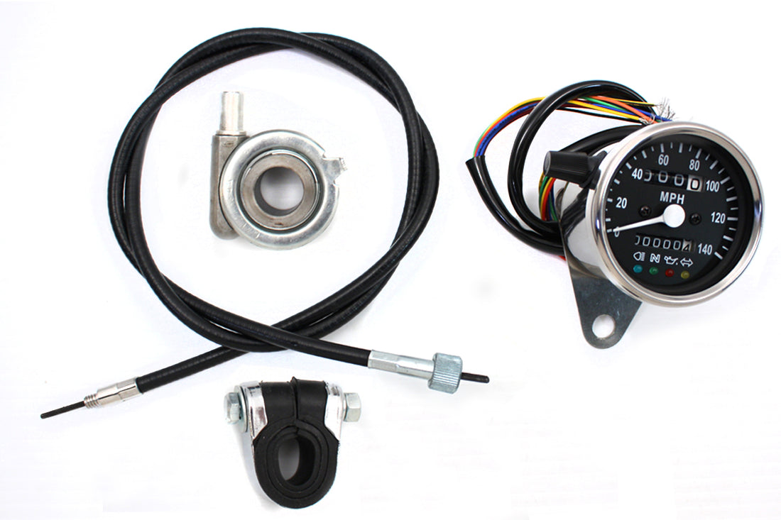 39-0580 - Mini 60mm Speedometer with 2:1 Ratio by V-Twin