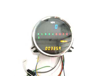 39-0610 - Digital Electronic Speedometer with Tachometer by V-Twin