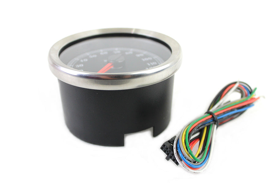 39-0663 - Programmable Gauge with Black Face by V-Twin