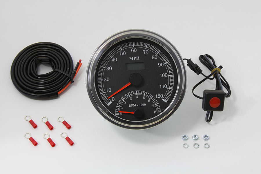 39-0730 - Multi Ratio Speedometer and Tachometer Combo by V-Twin
