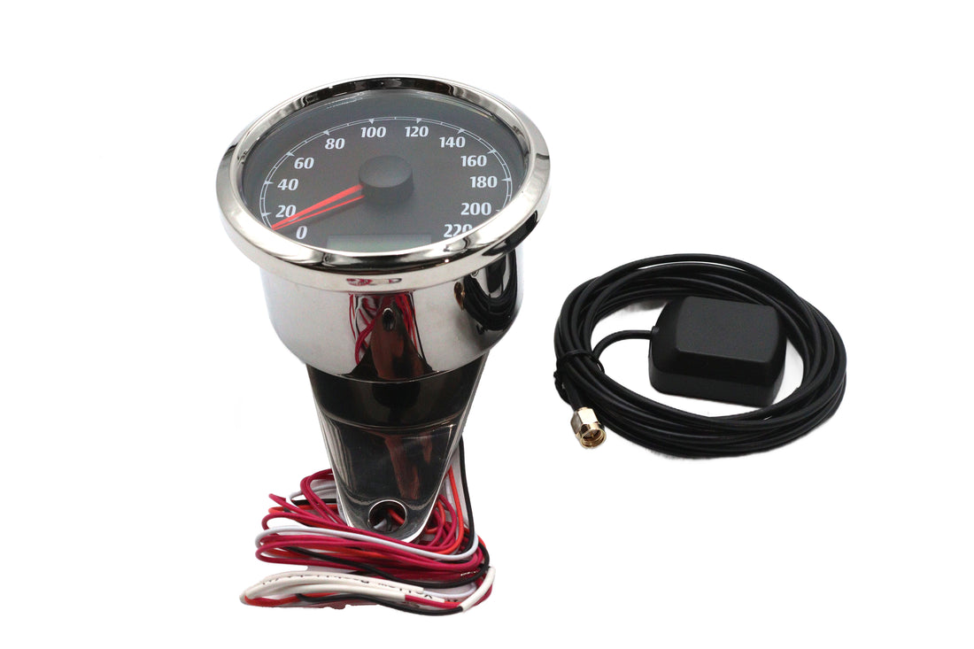 39-0846 - 85mm GPS Speedometer Chrome by V-Twin