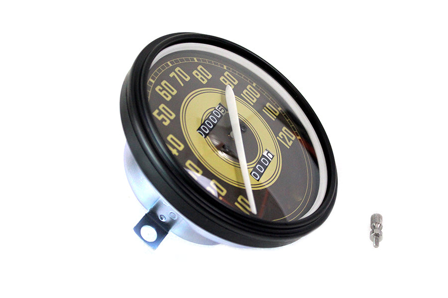 39-0855 - Speedometer with 2:1 Ratio and White Needle by V-Twin