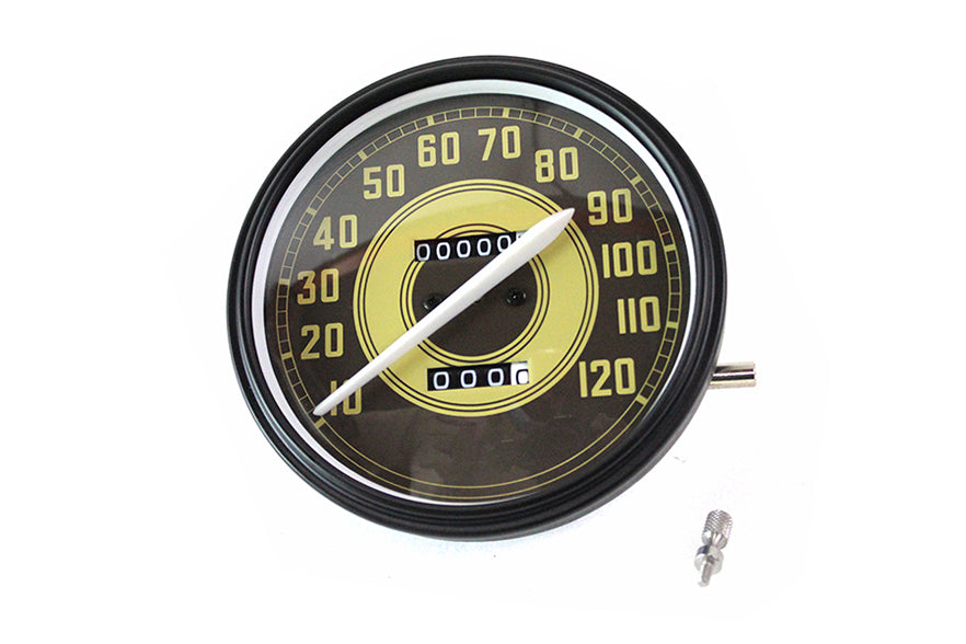 39-0855 - Speedometer with 2:1 Ratio and White Needle by V-Twin