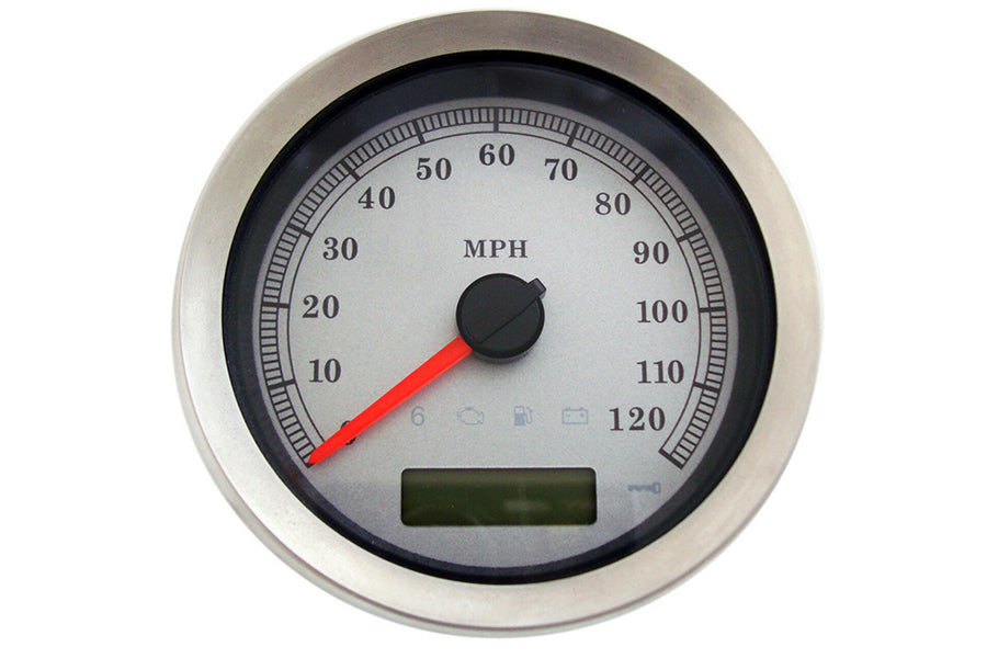39-0877 - 4  Electronic Speedometer Assembly Silver by V-Twin