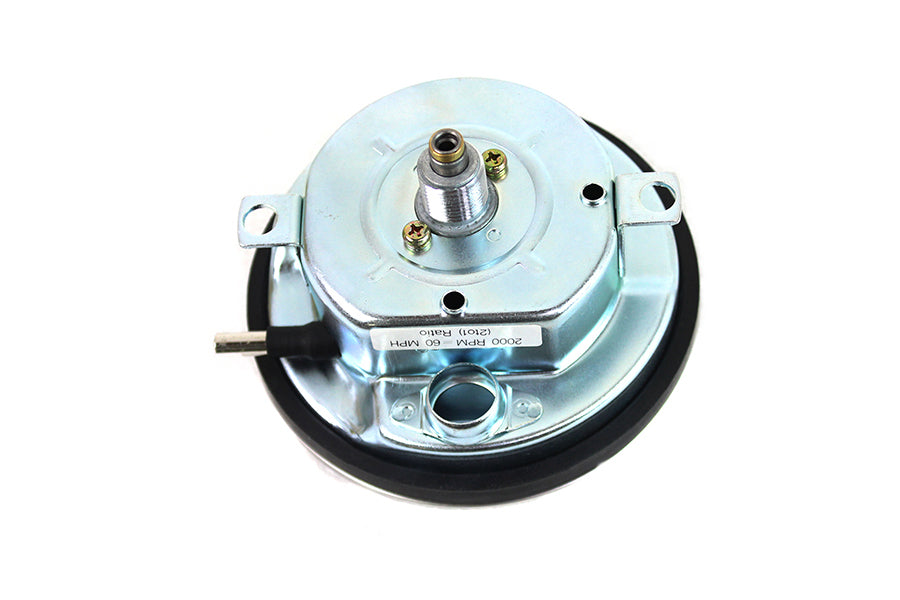 39-0891 - FLH 2:1 Ratio Replica Gray-Blue Face Speedometer by V-Twin