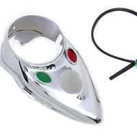 39-0894 - Chrome Cateye Dash Panel by V-Twin