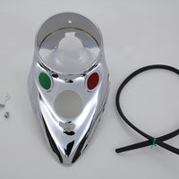 39-0894 - Chrome Cateye Dash Panel by V-Twin
