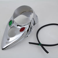 39-0894 - Chrome Cateye Dash Panel by V-Twin