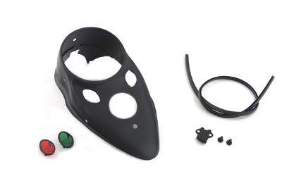 39-0898 - Black Replica Cateye Dash Panel by V-Twin