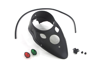 39-0898 - Black Replica Cateye Dash Panel by V-Twin