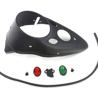 39-0898 - Black Replica Cateye Dash Panel by V-Twin