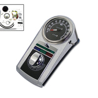 39-0914 - Chrome Cast Dash Panel Kit with 2:1 Ratio Speedometer by V-Twin