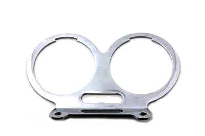 39-0942 - Dual Gauge Mount Bracket Chrome with Slot by V-Twin