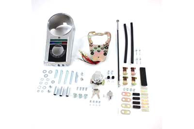 39-0972 - Chrome Cast Dash Cover Kit without Speedometer by V-Twin