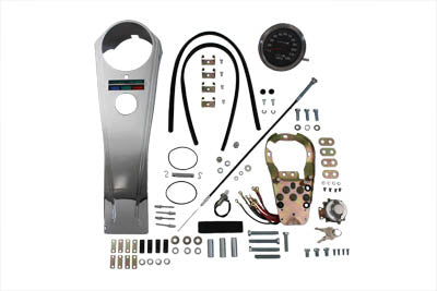 39-0974 - Long Rider Style Dash Kit with 2240:1 Speedometer by V-Twin