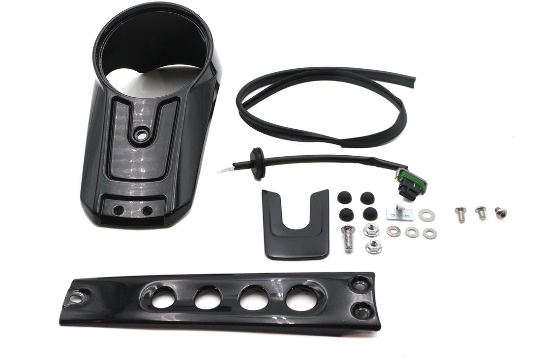 39-1266 - Dash Panel Kit Black by V-Twin