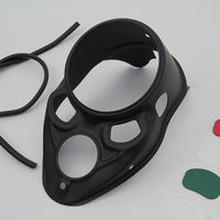 39-1530 - Black Skull Dash Panel with Red Lens by V-Twin