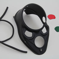 39-1530 - Black Skull Dash Panel with Red Lens by V-Twin