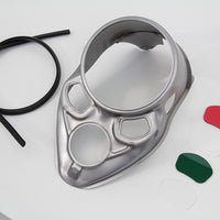 39-1779 - Raw Skull Dash Panel with Red Lens by V-Twin