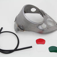 39-1779 - Raw Skull Dash Panel with Red Lens by V-Twin