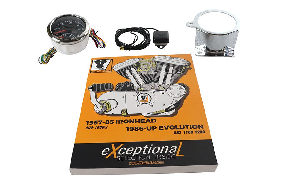 39-1885 - 85mm Speedometer and Tachometer Combo Gauge Kit by V-Twin