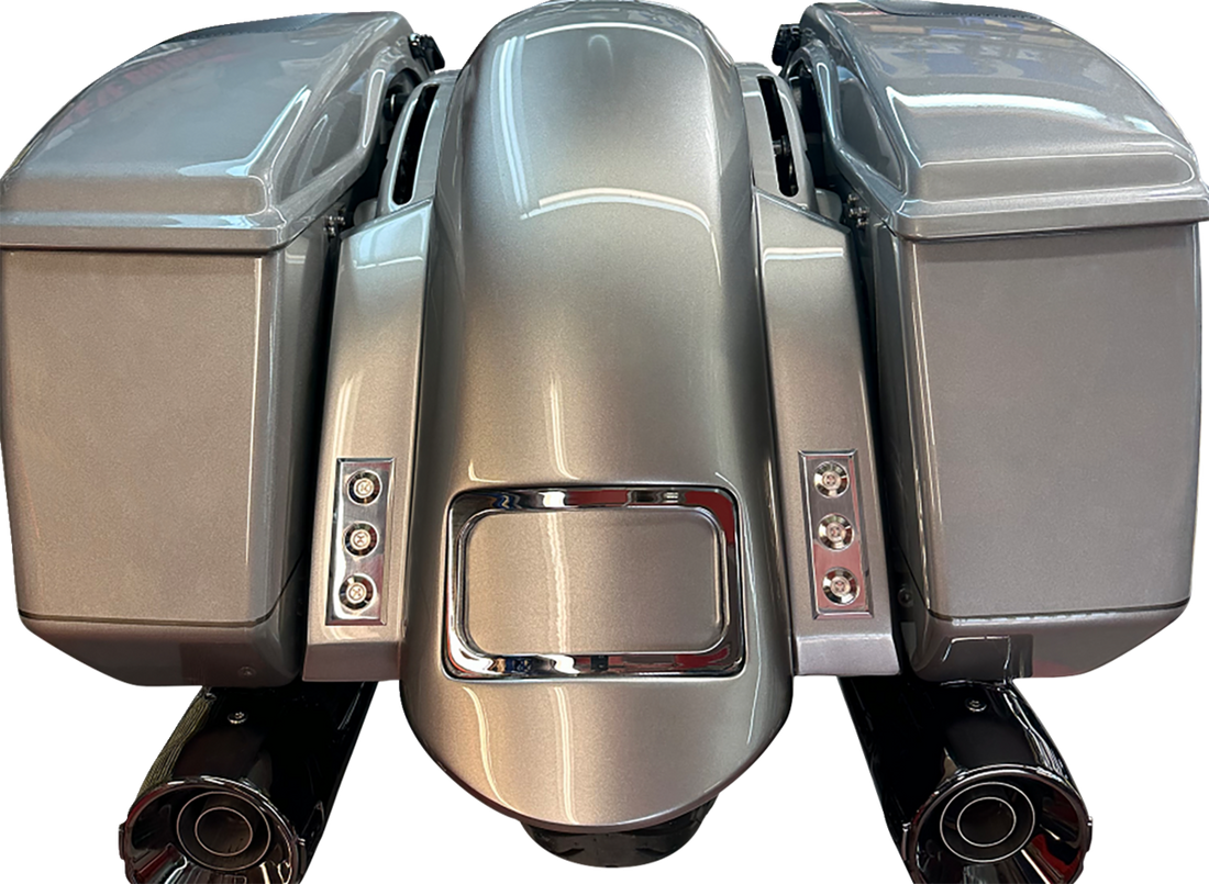 PAUL YAFFE BAGGER NATION Short Rear Fender - Sport - With Chrome Plate Frame - Thunder-pod Taillight RF-SSTH P-R-C